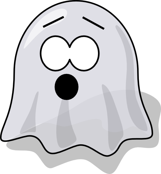 Scared Ghost clip art - vector clip art online, royalty free ...