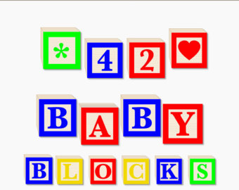 Popular items for baby block alphabet on Etsy