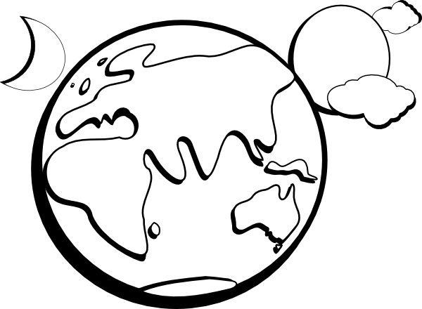 World Map Black And White Outline - ClipArt Best