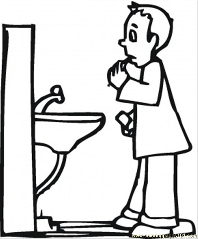 a bathroom Colouring Pages (page 3)