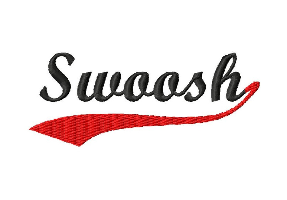 Baseball Underline Swoosh SWOOSH ONLY Machine by LilliPadGifts