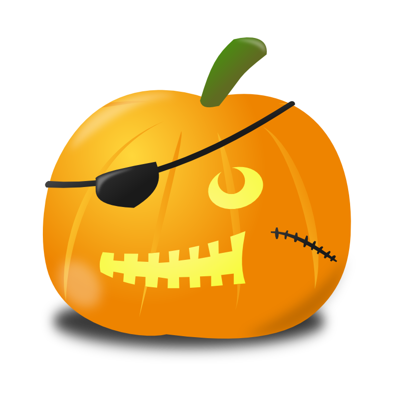 Clipart - Pirate pumpkin