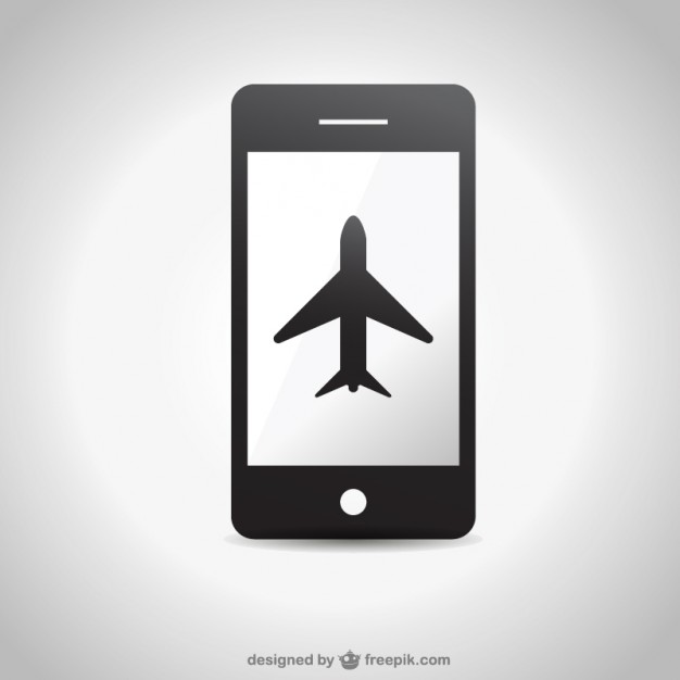 Smartphone plane icon free graphics Vector | Free Download