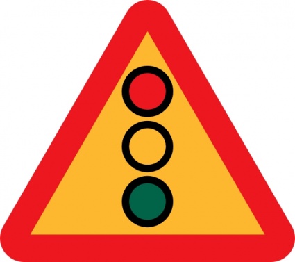 Traffic Lights Ahead Sign clip art - Download free Other vectors ...
