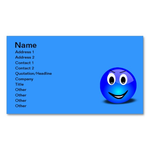 83-Free-3d-Grinning-Blue-Smiley-Face-Clipart-Illus Business Card ...
