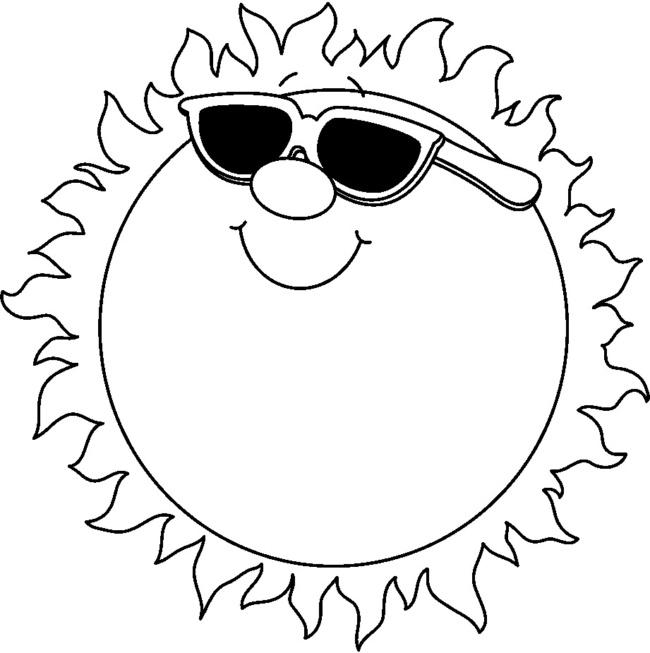 Sun Clip Art Black And White