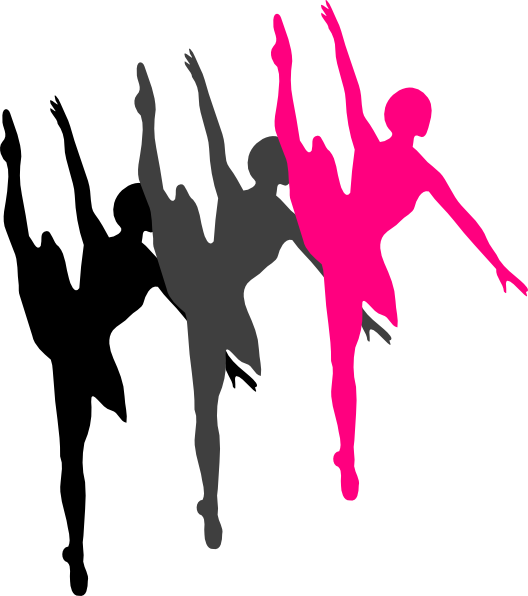 Triple Ballet Dancer Silhouette clip art - vector clip art online ...