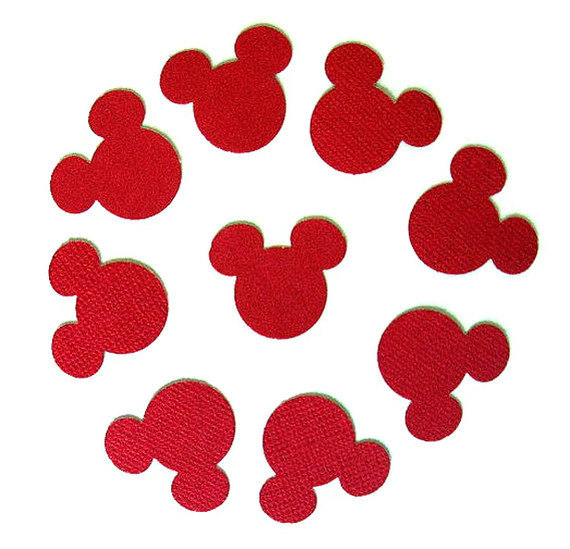 Red Mickey Mouse head paper punches or by TheCraftingPlace on Etsy