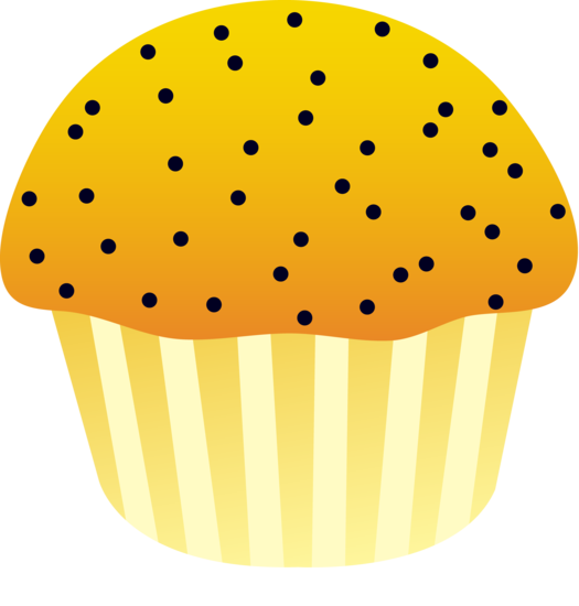Lemon Poppy Seed Muffin - Free Clip Art