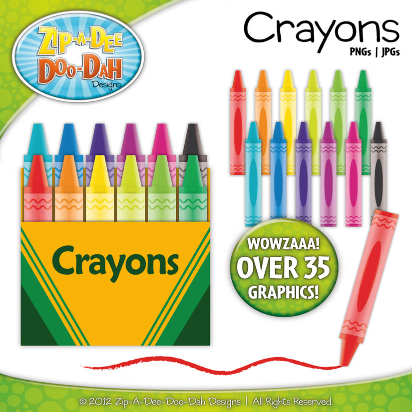 Popular items for crayons clipart on Etsy