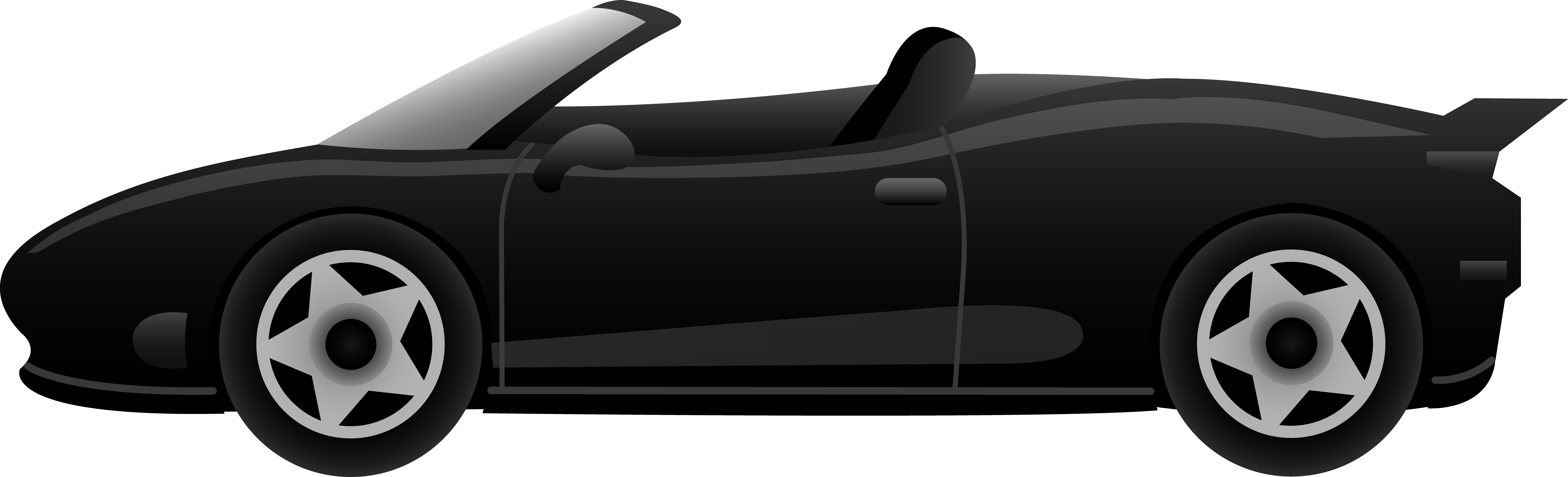 Black Ferrari Car - Free Clip Art
