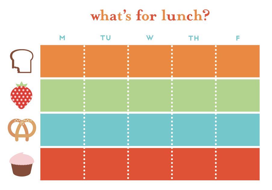 Magnetic Lunch Chart – Not just for Back-to-School, but Summer ...