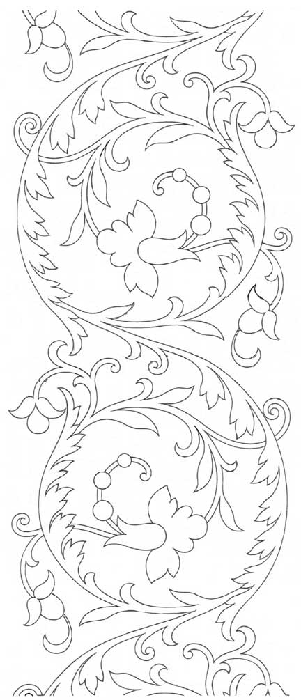 Free Hand Embroidery Pattern: Scroll Design – Needle'nThread.com