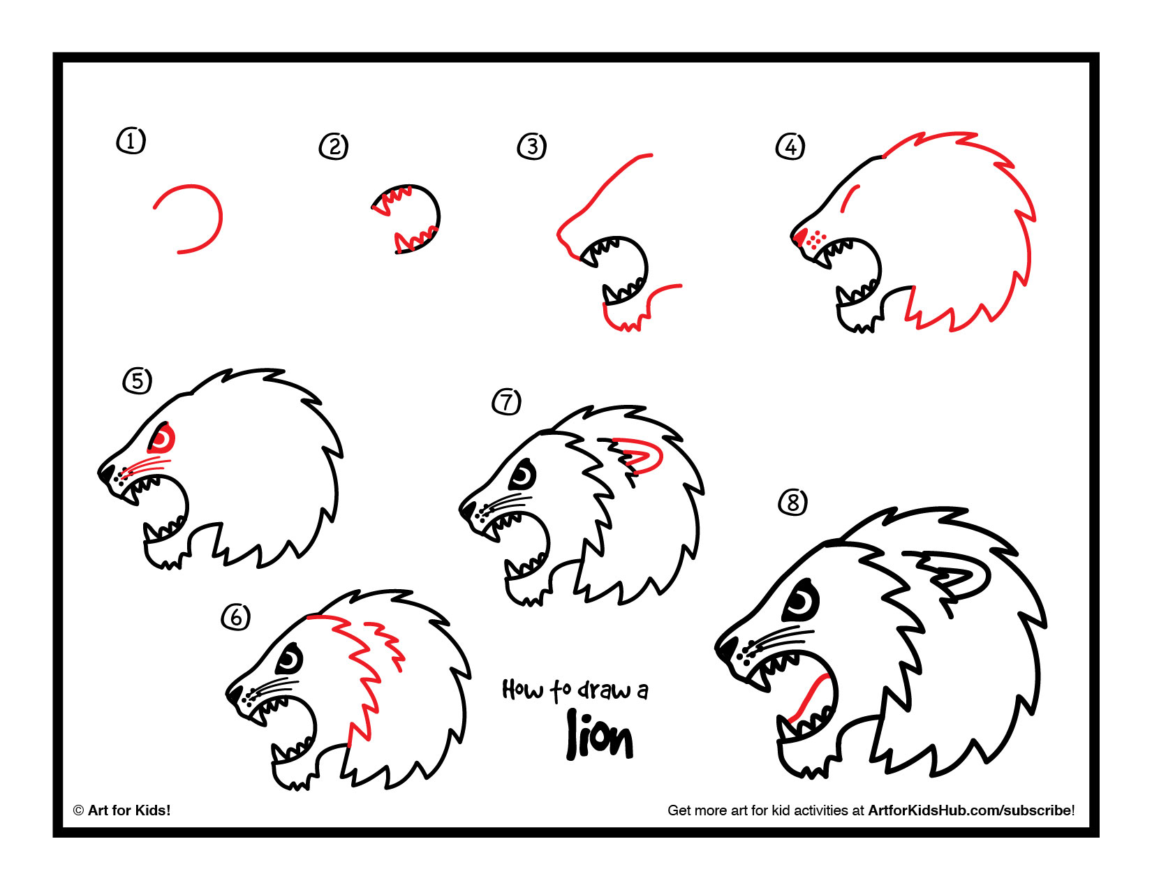 How To Draw A Lion Step By Step Cliparts.co