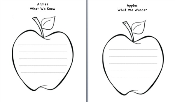 Apple Lesson Plans | KWL Template for Apples Free Printable ...