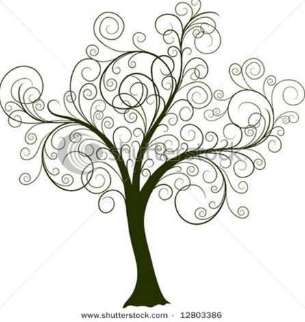 love the shape of this simple tree. this would be great to add ...