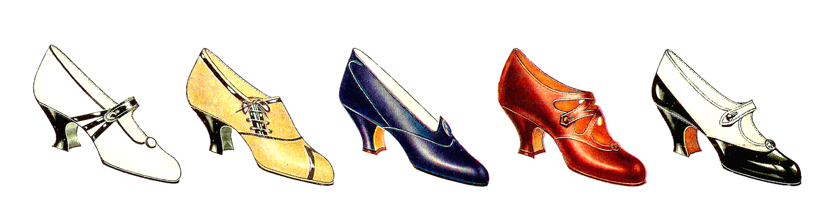Antique Images: Free Fashion Clip Art: Vintage Women's Shoe ...