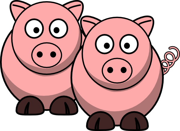 Two Pigs clip art - vector clip art online, royalty free & public ...