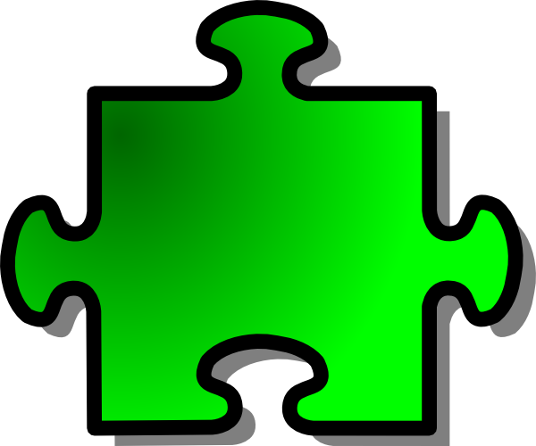 Green Jigsaw Puzzle Clip Art at Clker.com - vector clip art online ...