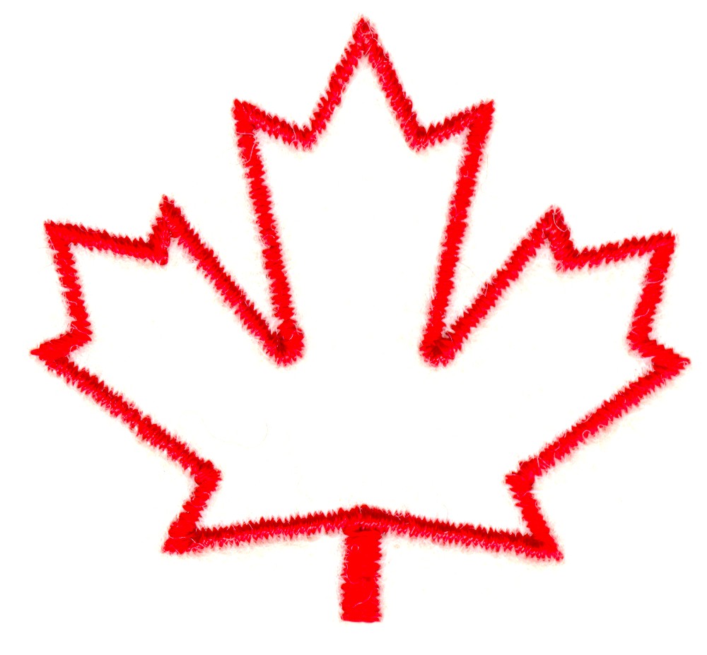 Maple Leaf Outline Custom Embroidery Designs By Stitchitize