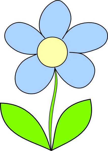 Light Blue Flower Clip Art at Clker.com - vector clip art online ...