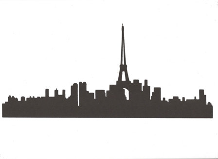 Items similar to Paris skyline silhouette large on Etsy