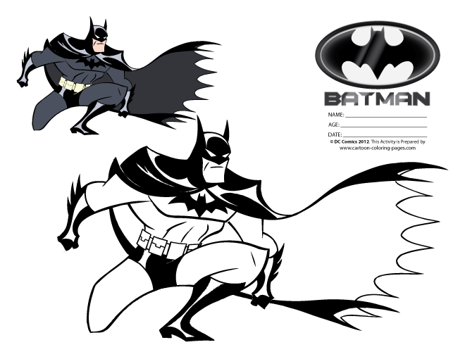 Cartoon Batman Coloring Pages, Batman Cartoon Coloring Pages ...