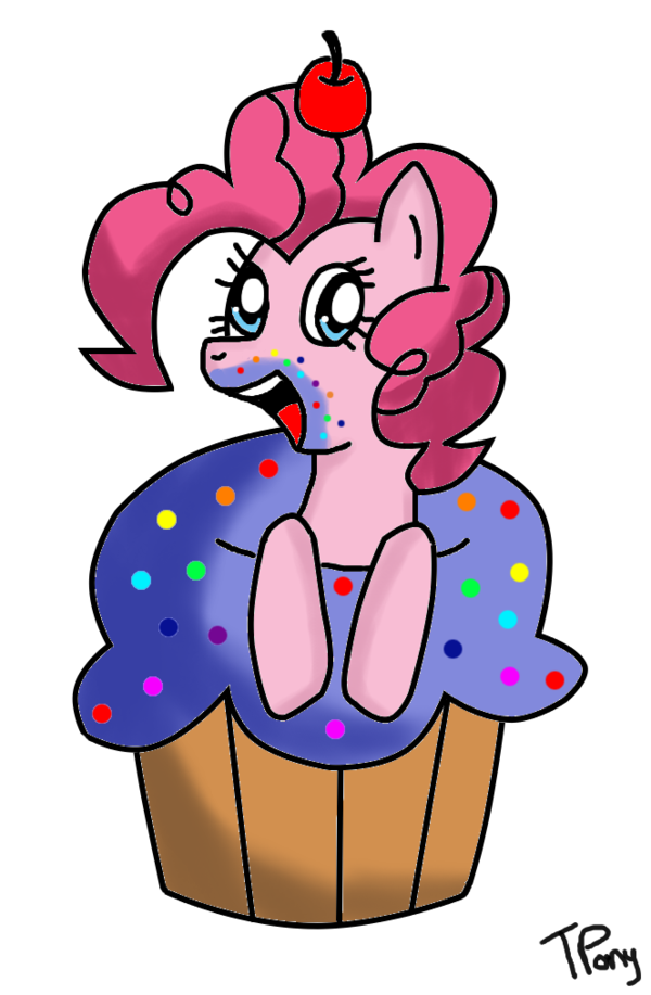 Pinkie Pie in a Cupcake by TwitterOfAWarrior on deviantART