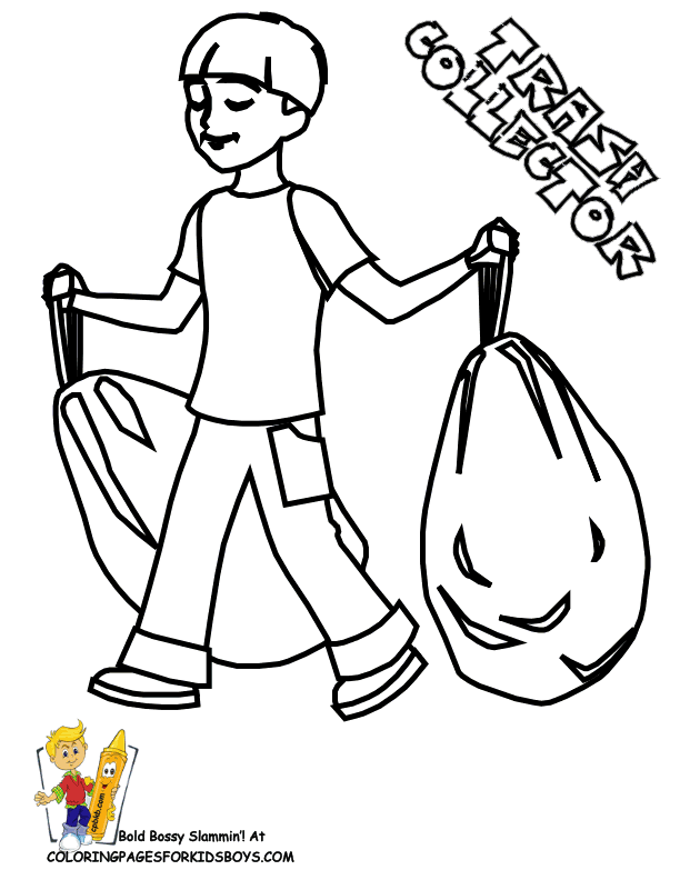 garbage collector coloring pages - photo #5