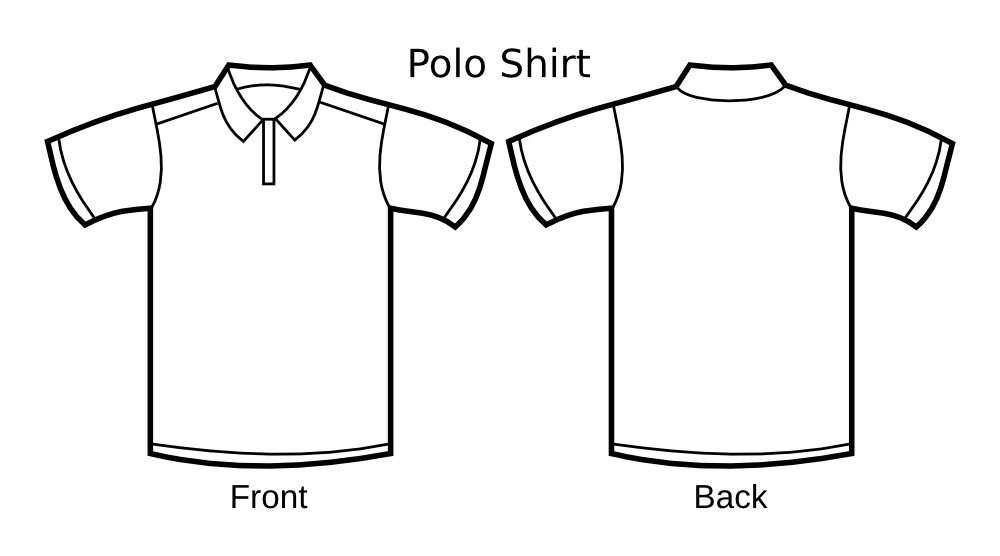 OnlineLabels Clip Art - Polo Shirt Template