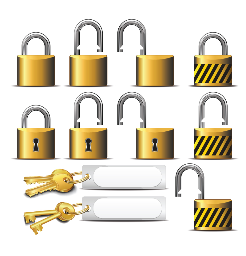 Lock and Key Collection | Free Vector Graphic Download