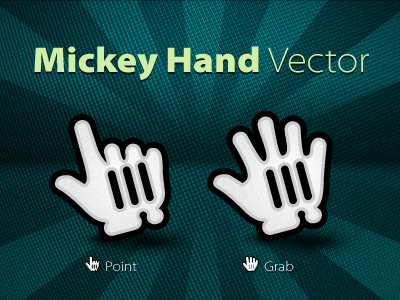 Dribbble - Mickey Hand Vector Download by Mark Jenkinson