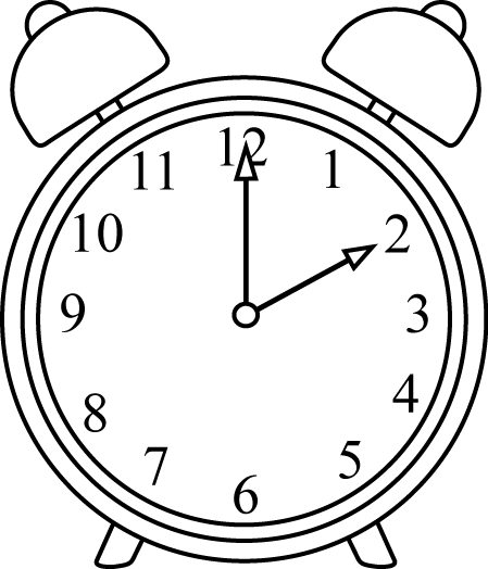 Black and White Alarm Clock Clip Art - Black and White Alarm Clock ...