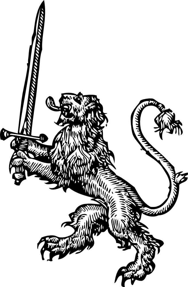 OnlineLabels Clip Art - Lion With Sword