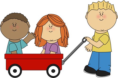 Kids with Wagon | Clip Art - Kids | Pinterest