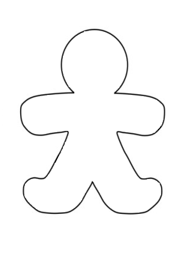 gingerbreadoutline Colouring Pages