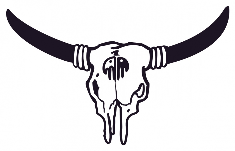COW BULL SKULL 0374 Self adhesive vinyl Sticker Decal | Signs by Post