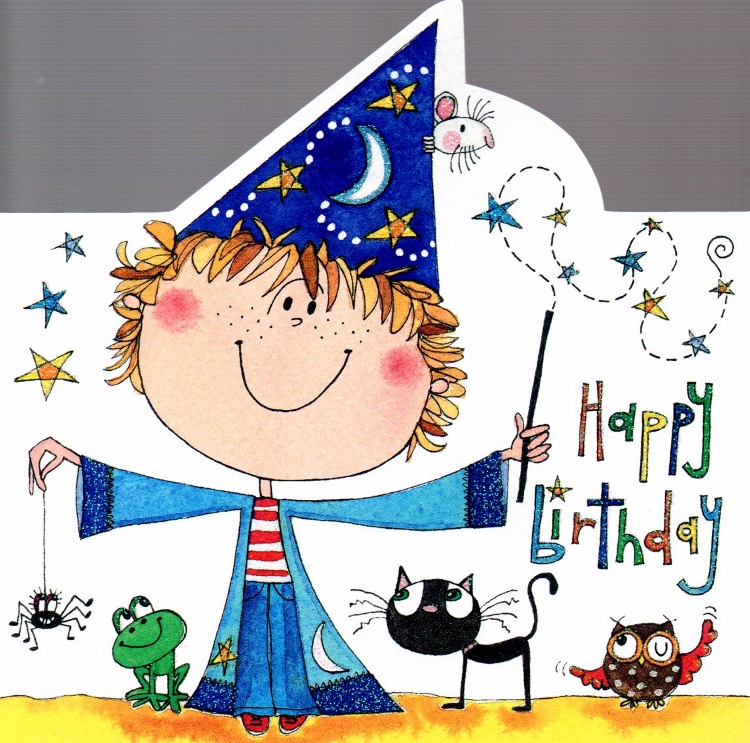 Card Genie: Birthday Cards, Wizard boy