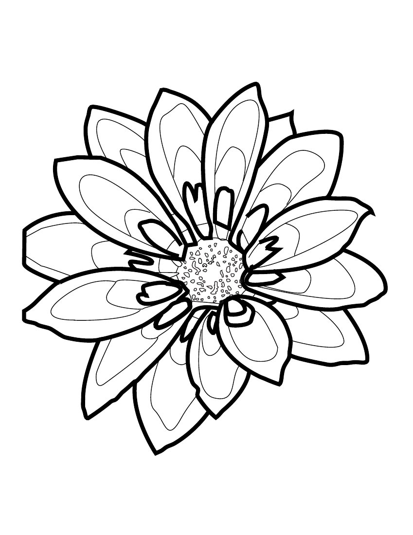 Flower Outline - Cliparts.co