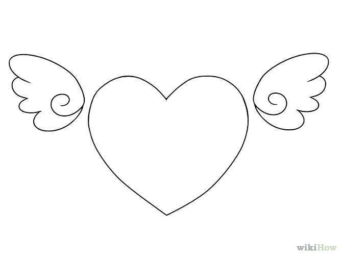 4 Ways to Draw a Heart with Wings - wikiHow