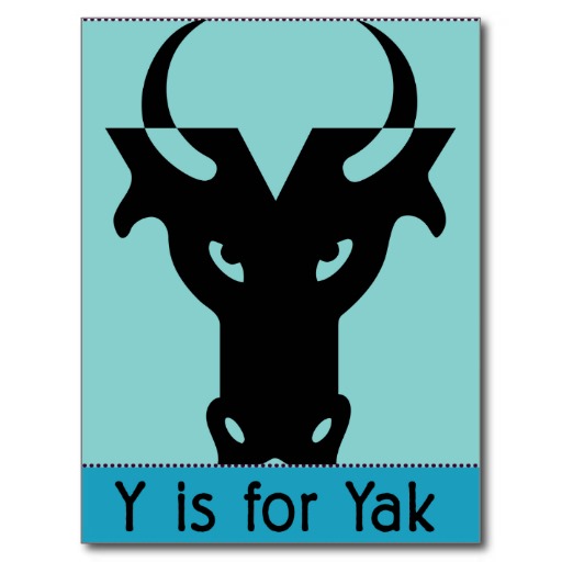 Yak Animal Alphabet Postcards | Zazzle