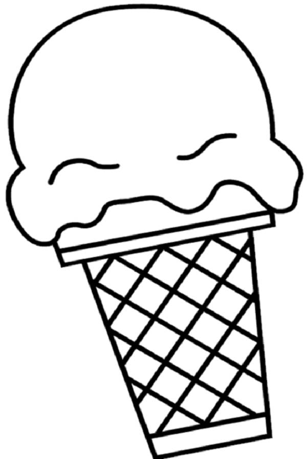 ice cream cone outline clip art - photo #2