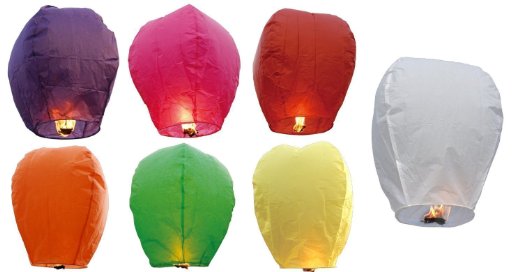 Amazon.com : SKY LANTERNS 14 Pack - Assorted Colors : Chinese ...