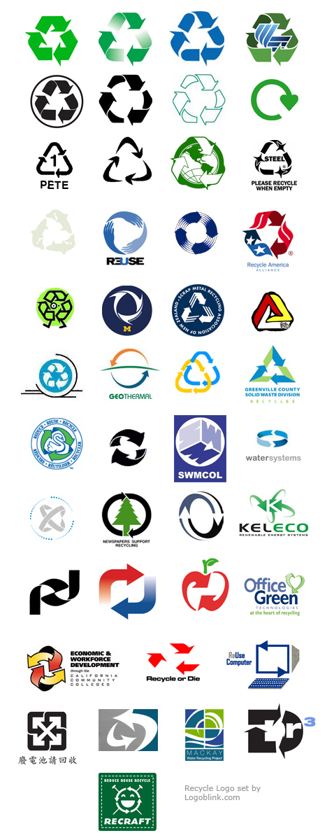 44 RECYCLE logos and symbols - Logoblink.com