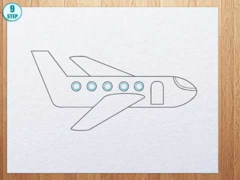 How to draw a plane - YouTube