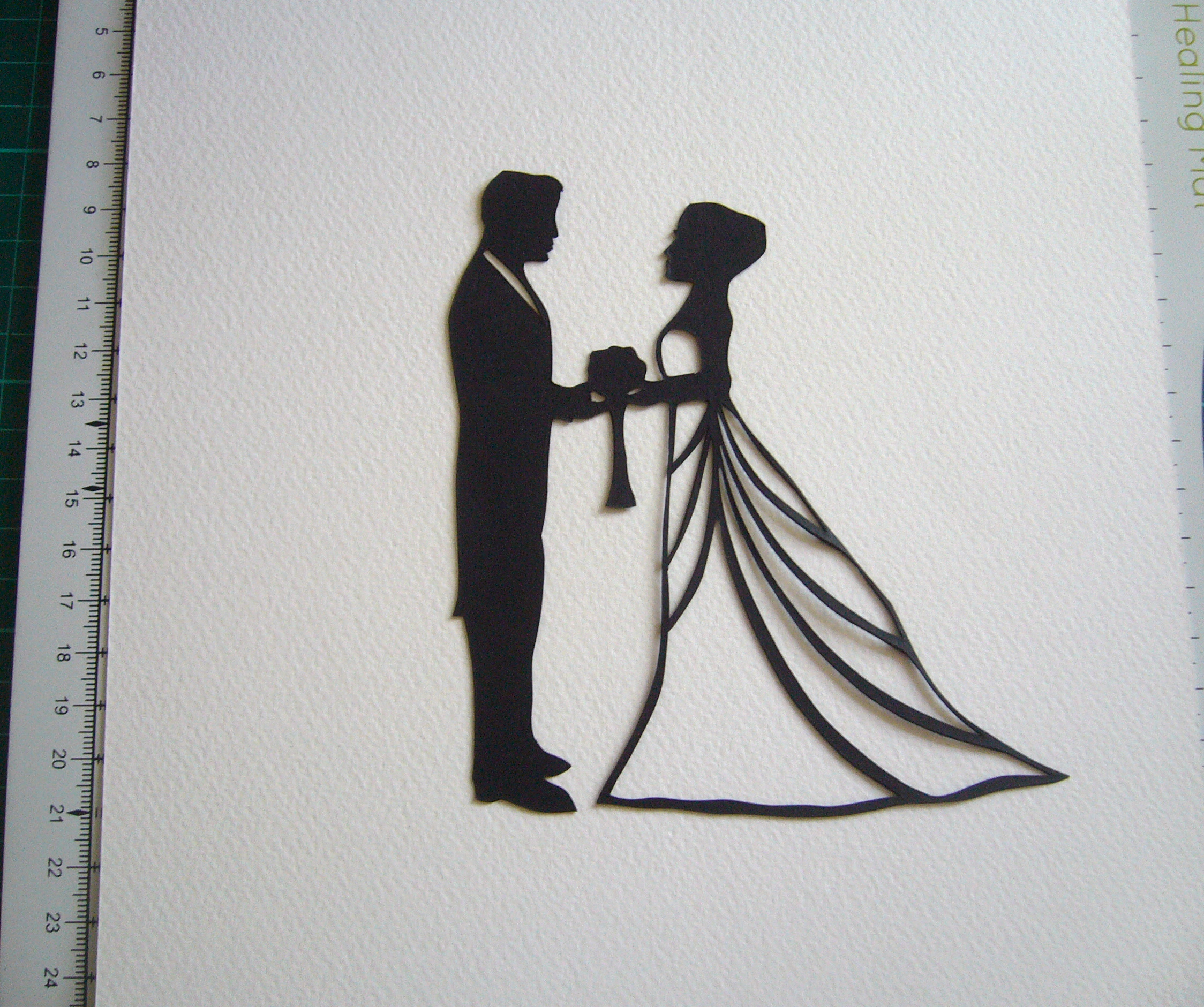 bride and groom silhouette | in the dark woods
