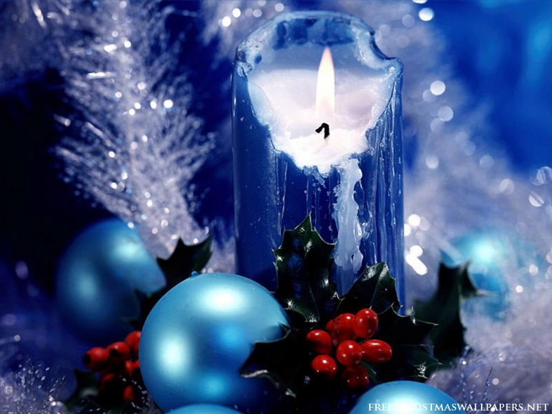 Christmas Candle Ornaments Wallpaper