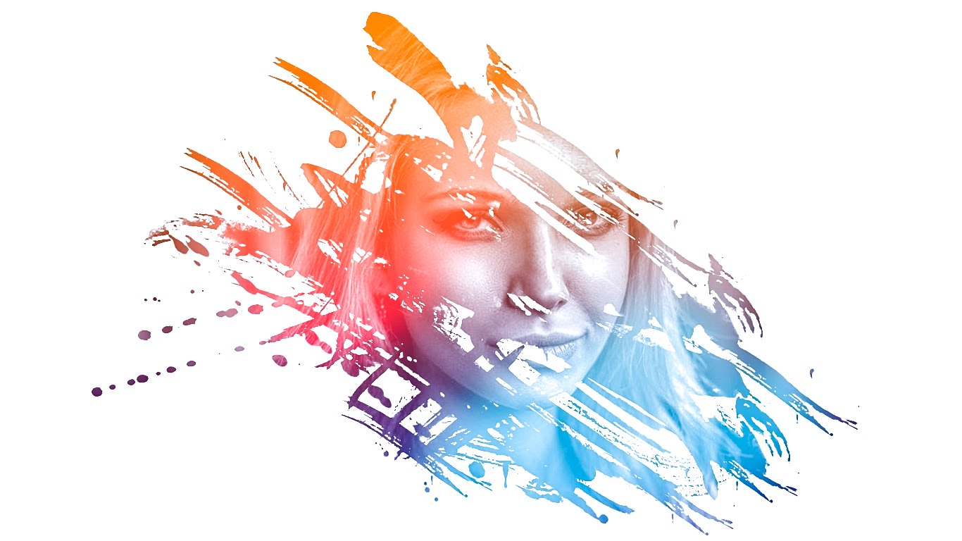 Photoshop | Amazing Photo Effects Paint Splash on face using Brush ...