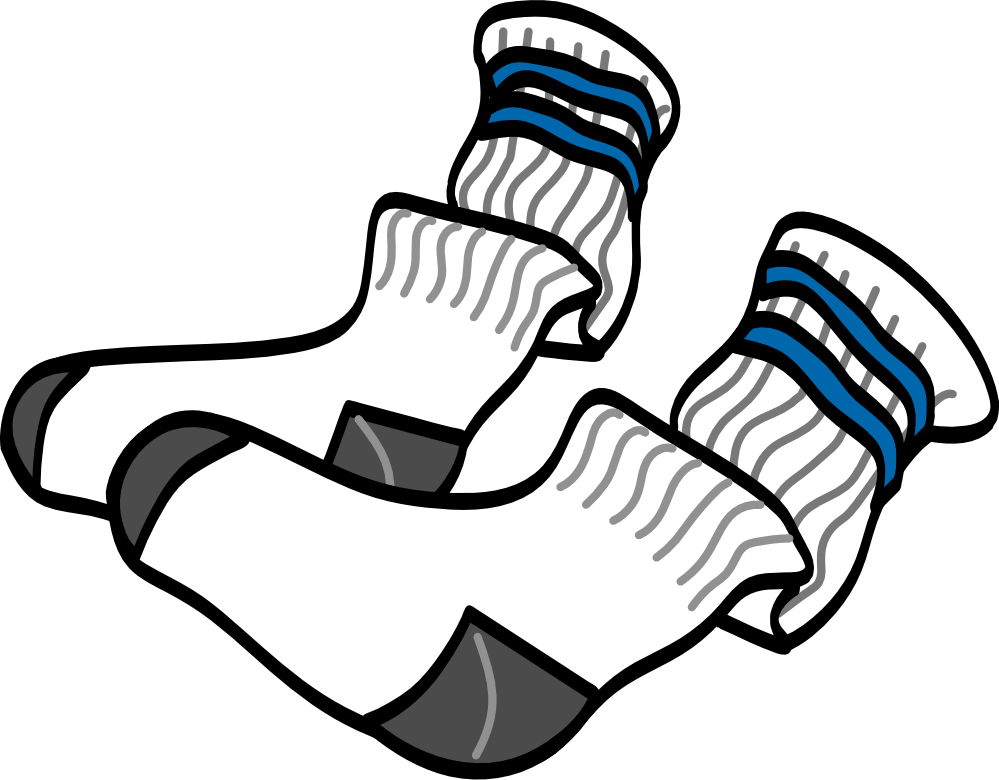 clipartist.net » Clip Art » athletic crew socks black white line ...