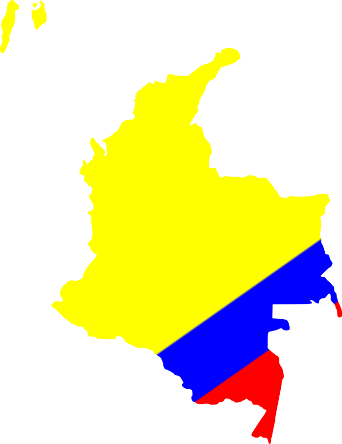 Map of Colombia small clipart 300pixel size, free design ...